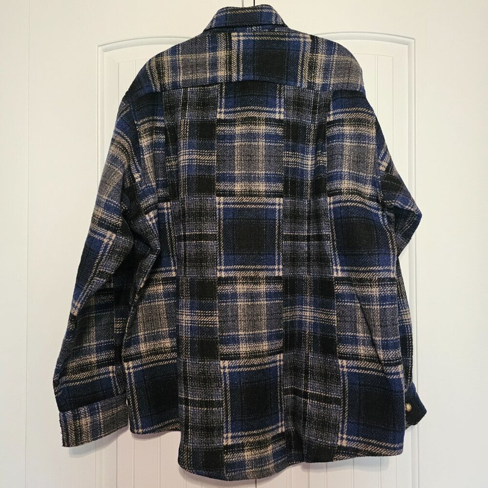 Men's Rush Wilson Ltd Wool/Alpaca Blend Plaid Shirt Jacket Size M Made in USA - Picture 2 of 9
